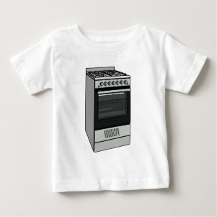 T-shirt Pour Bébé Illustration de poêle électrique