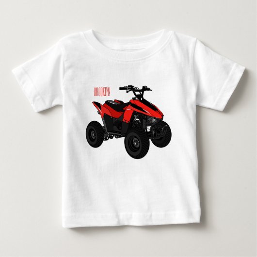 T-shirt Pour Bébé Illustration de Quad bike atv (Devant)
