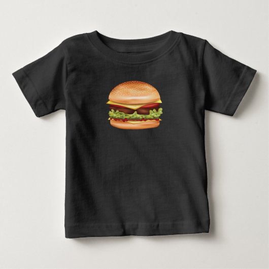T-shirt Pour Bébé Illustration de restauration rapide de hamburger (Devant)