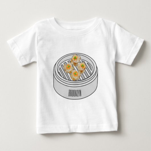T-shirt Pour Bébé Illustration de Shumai dim sum (Devant)
