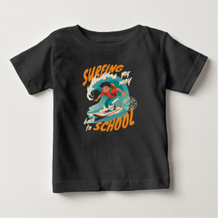 T-shirt Pour Bébé Illustration de Surf en rentrant à l'école