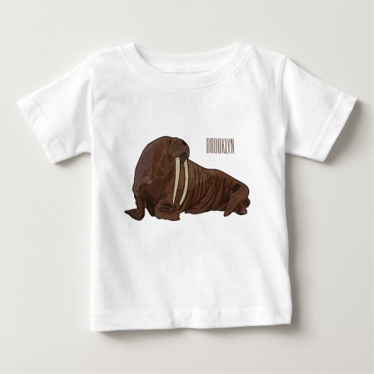 T-shirt Pour Bébé Illustration de Walrus (Devant)