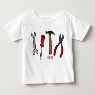 T-shirt Pour Bébé Illustration des outils de menuiserie