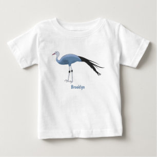 T-shirt Pour Bébé Illustration d'oiseau de grue bleue