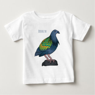 T-shirt Pour Bébé Illustration d'oiseau de pigeon de Nicobar