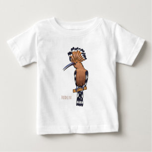 T-shirt Pour Bébé Illustration d'oiseau huppé d'Eurasie