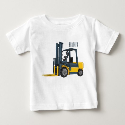 T-shirt Pour Bébé Illustration du chariot élévateur (Devant)