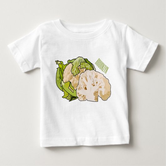 T-shirt Pour Bébé Illustration du chou-fleur (Devant)