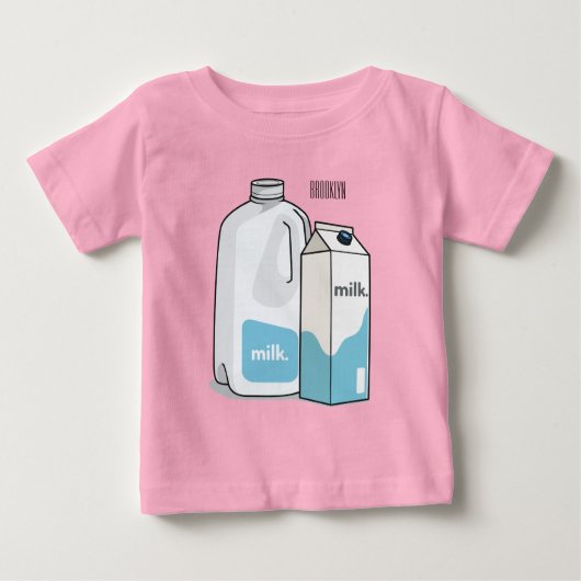 T-shirt Pour Bébé Illustration du lait (Devant)