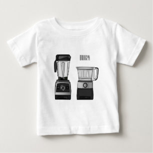 T-shirt Pour Bébé Illustration du processeur et du mixeur alimentair