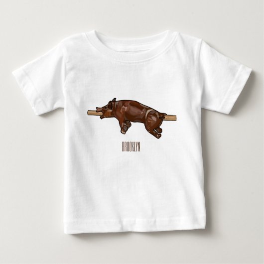 T-shirt Pour Bébé Illustration du rôti de porc / rôti de porc (Devant)