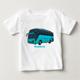T-shirt Pour Bébé Illustration d'un autobus à passagers moderne
