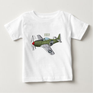 T-shirt Pour Bébé Illustration d'un avion militaire