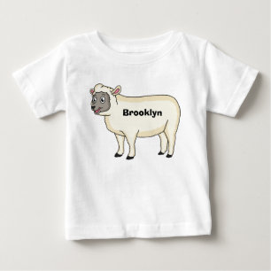 T-shirt Pour Bébé Illustration d'un mouton joyeux