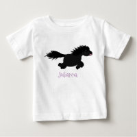 Illustration d'un poney de Shetland mignon