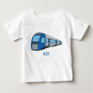 T-shirt Pour Bébé Illustration d'un train électrique