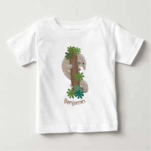 T-shirt Pour Bébé Illustration d'une anteure de pangolin mignonne