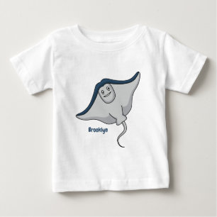 T-shirt Pour Bébé Illustration d'une caricature de poisson stingray