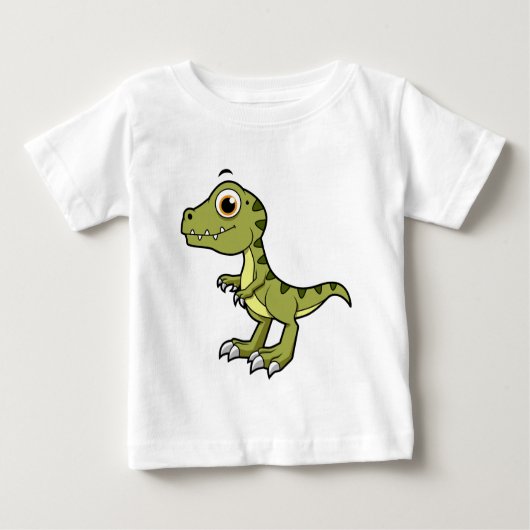 T-shirt Pour Bébé Illustration Mignonne D'Un Rex Tyrannosaurus. (Devant)