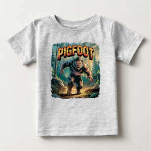 T-shirt Pour Bébé Illustration Pigfoot Combo Créature Drôle