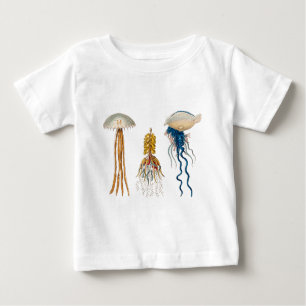 T-shirt Pour Bébé Illustration vintage de méduses de 1800s - méduse