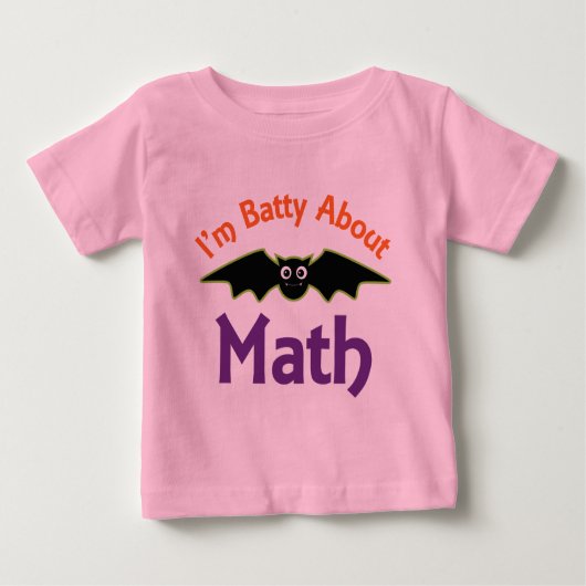 T-shirt Pour Bébé Im Batty au sujet des maths (Devant)