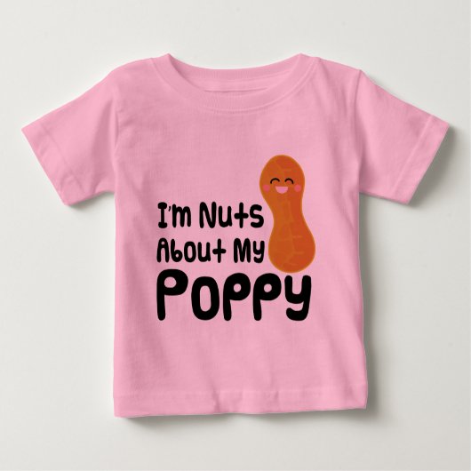 T-shirt Pour Bébé Im écrous au sujet de mon pavot (Devant)