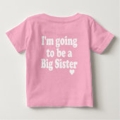 T-shirt Pour Bébé I'm going to be a big sister/Cute Sister (Dos)