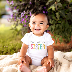 T-shirt Pour Bébé I'm the Little Sister Modern