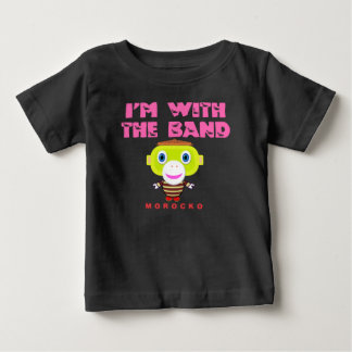 T-shirt Pour Bébé I'm With The Band-Cute Monkey-Morocko