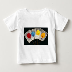 T-shirt Pour Bébé Image de quatre lucettes colorées