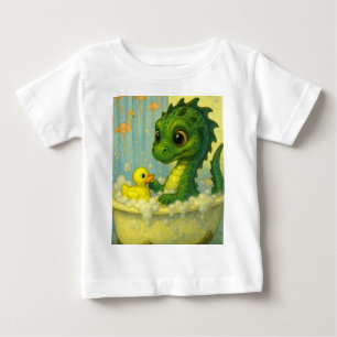 T-shirt Pour Bébé Imaginaire de bain bulle de serpent de mer de bébé