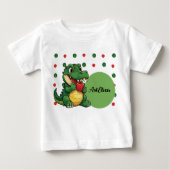 T-shirt Pour Bébé Impression Alligator Apple (Devant)