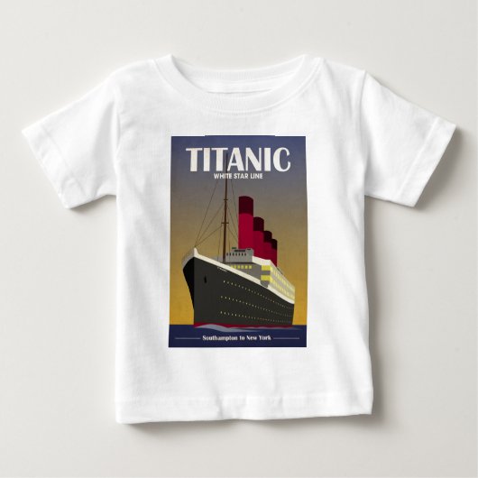 T-shirt Pour Bébé Impression Art déco Titanic Ocean Liner (Devant)