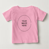 T-shirt Pour Bébé Impression avant Ajouter un texte Modèle image ros (Devant)