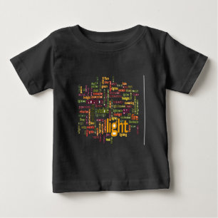 T-shirt Pour Bébé Impression Cloud Word clair