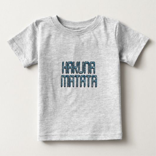 T-shirt Pour Bébé Impression d'art 3D Hakuna Matata (Devant)