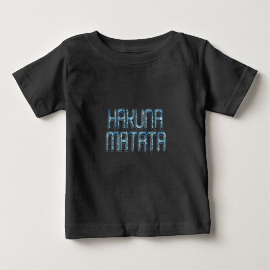 T-shirt Pour Bébé Impression d'art 3D Hakuna Matata (Devant)