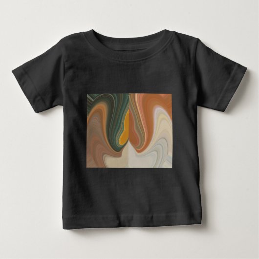 T-shirt Pour Bébé Impression d'art Abstrait rétroactif (Devant)