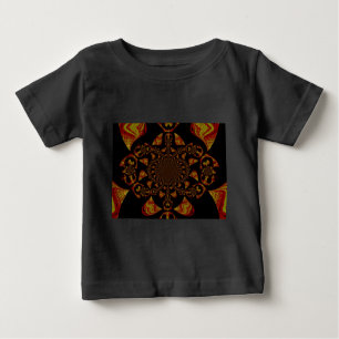 T-shirt Pour Bébé Impression d'art Kaleidoscope crâne