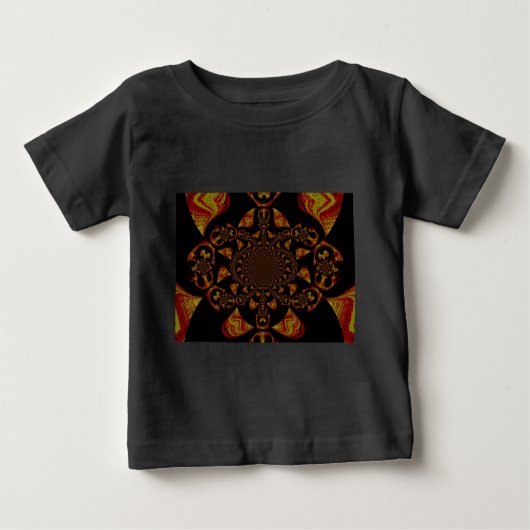 T-shirt Pour Bébé Impression d'art Kaleidoscope crâne (Devant)