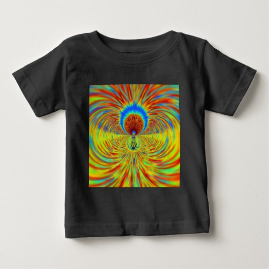 T-shirt Pour Bébé Impression de Kaleidoscope coloré (Devant)
