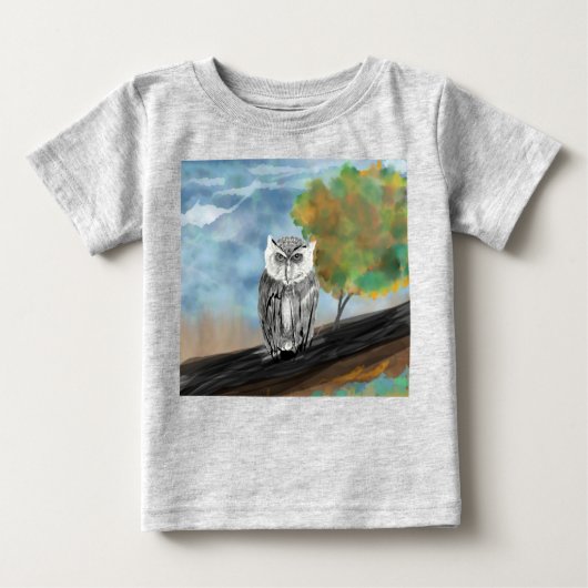 T-shirt Pour Bébé Impression de la chouette saisonnière (Devant)