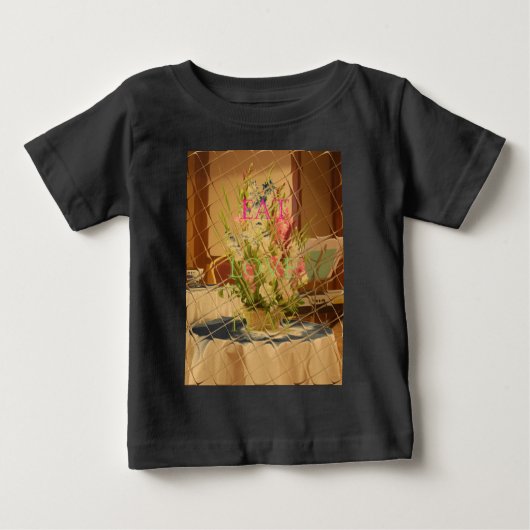 T-shirt Pour Bébé Impression des fleurs reflétées (Devant)