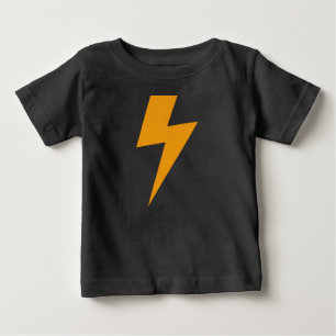 T-shirt Pour Bébé Impression Énergie Jaune Foudre