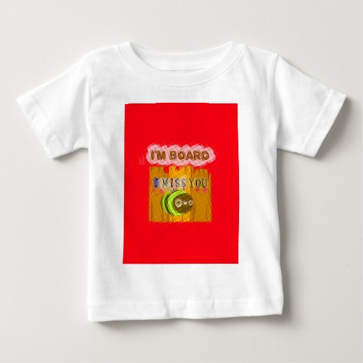 T-shirt Pour Bébé Impression Quirky Bee Art (Devant)