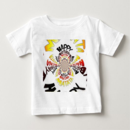 T-shirt Pour Bébé Imprimer Anniversaire Kaleidoscope (Devant)