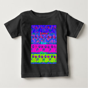 T-shirt Pour Bébé Imprimer Art Motivational Vibrant "Eat Love & Play