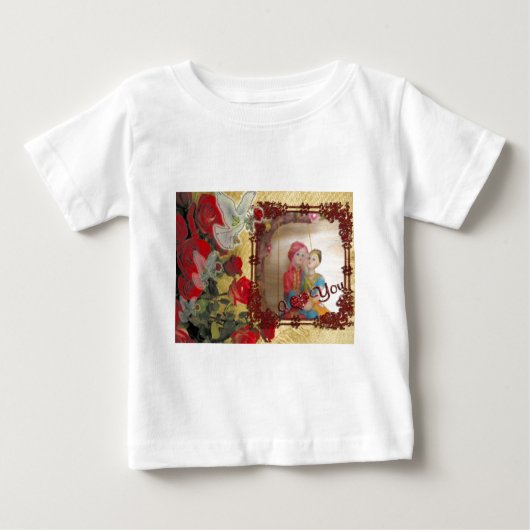 T-shirt Pour Bébé Imprimer mariage Doll Portrait Graphique (Devant)