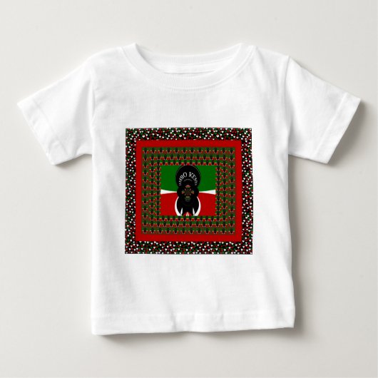T-shirt Pour Bébé Imprimerie d'art Jambo Kenya (Devant)
